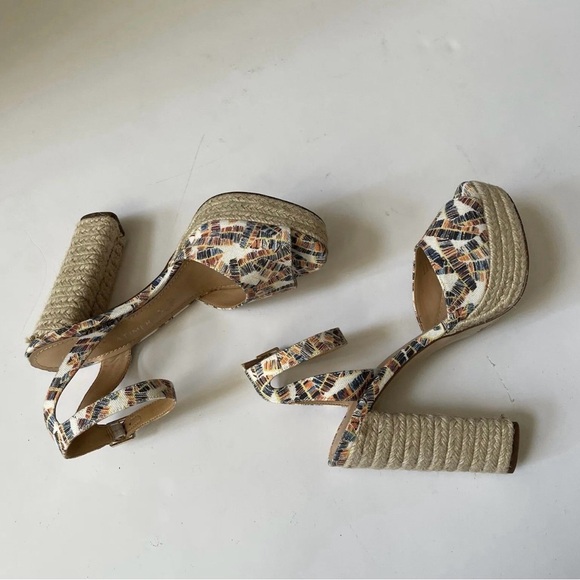 Gibson Latimer Luciana Multicolor Espadrille Platform Heels Sandals - Picture 3 of 11
